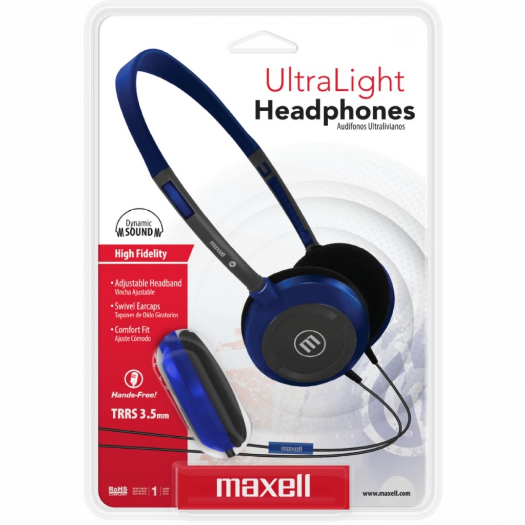 AURICULAR MAXELL HP-200 AZUL