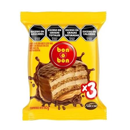 ALFAJOR  BON O BON TRIPLE LECHE X60GR