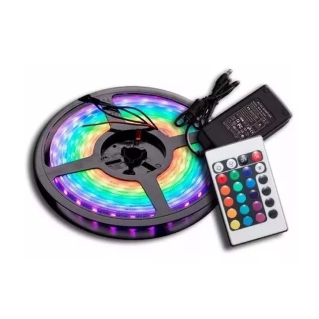 TIRA LED 5050 RGB MTS C/CONTROL REMOTO
