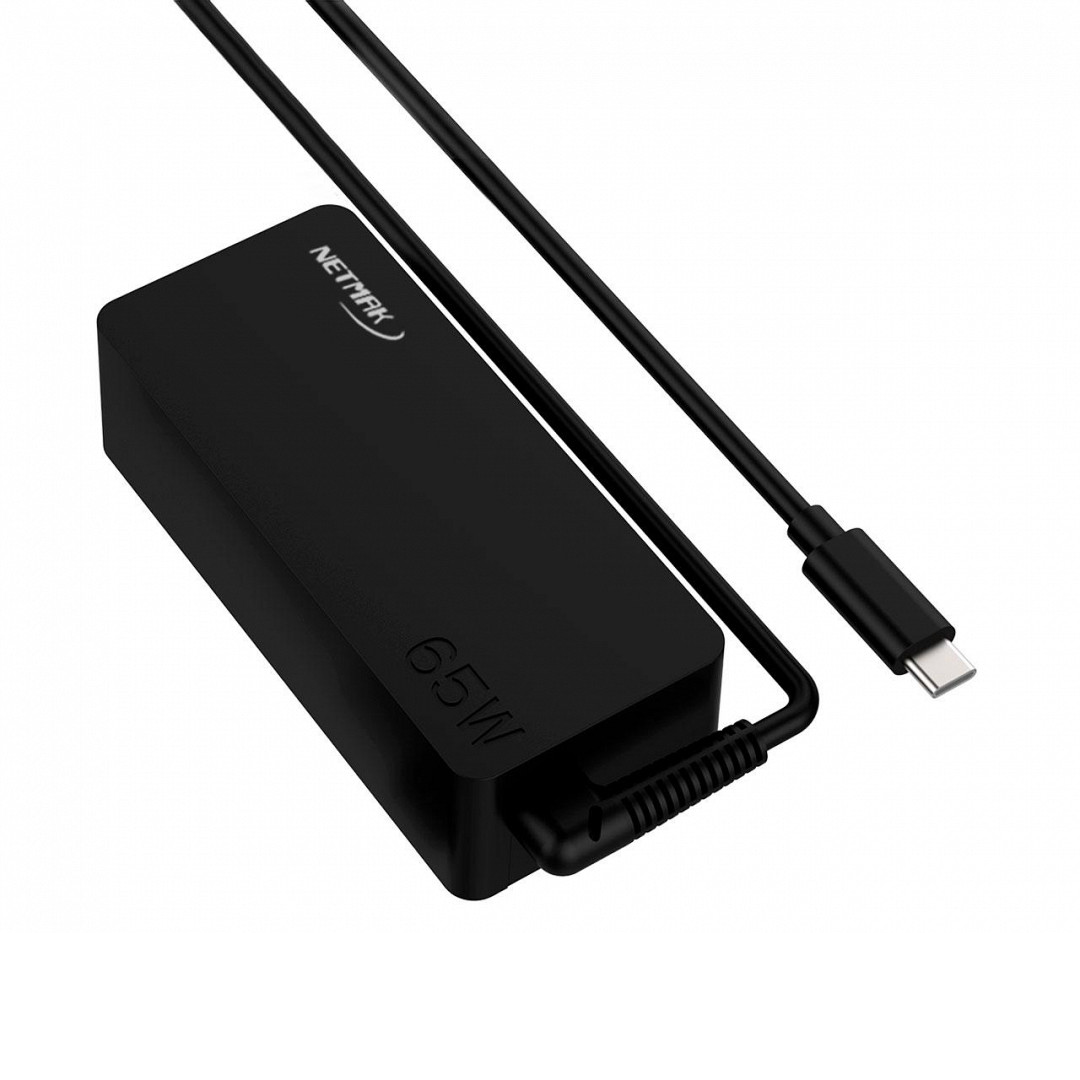 CARGADOR DE NOTEBOOK NETMAK NM-1265 65W TIPO C