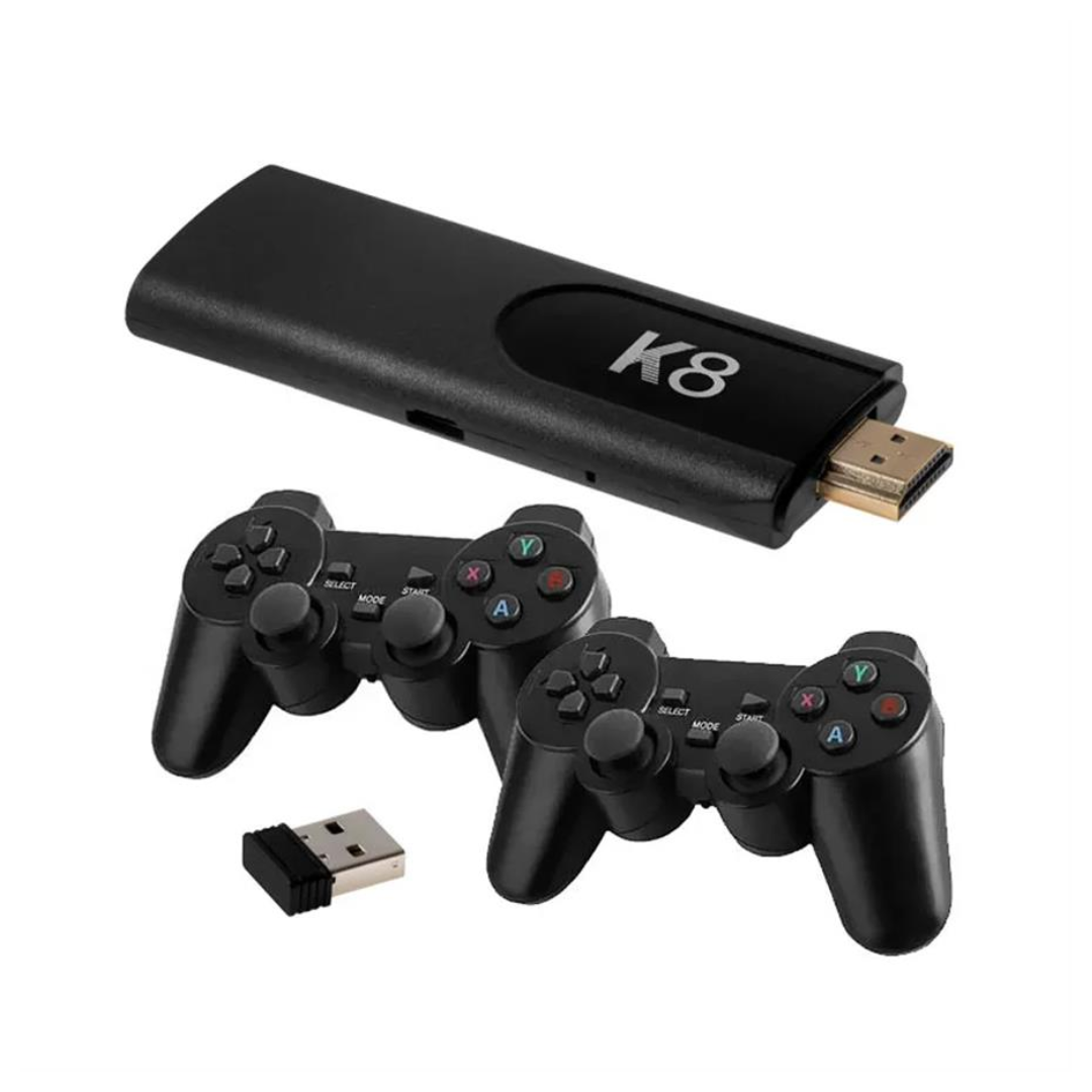 CONSOLA GAME STICK 64GB K8 2.4G +30.000 JUEGOS CAJA NEGRA (KIDS) (*)
