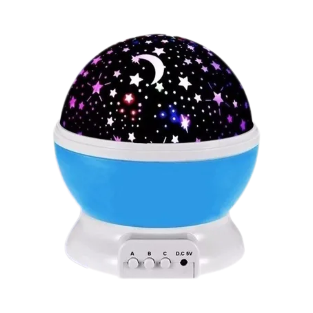 LAMPARA VELADOR PROYECTOR DE UNICORNIO GIRATORIO Y ESTRELLAS