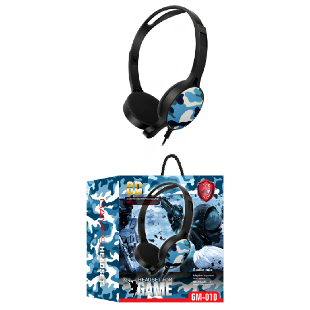 AURICULAR GAMER AKZ GM-010 AZUL
