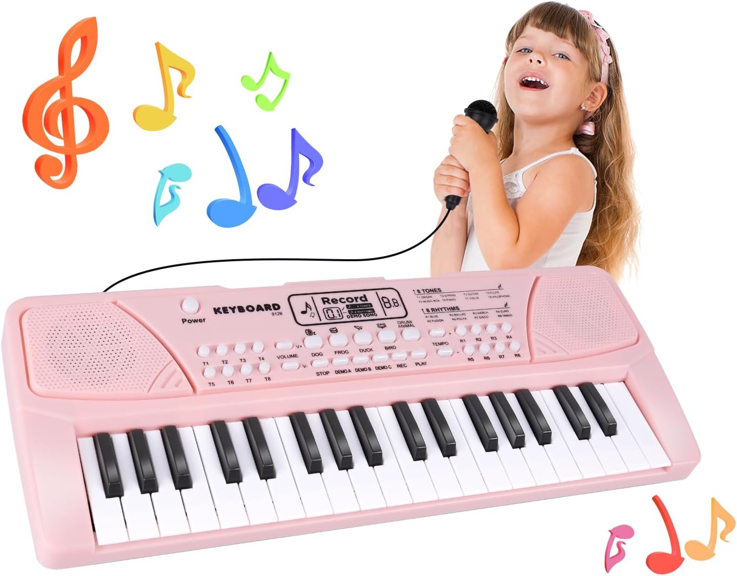 PIANO TECLADO CON MICROFONO PARA NIÑOS (jugueteria) (*) × 114309