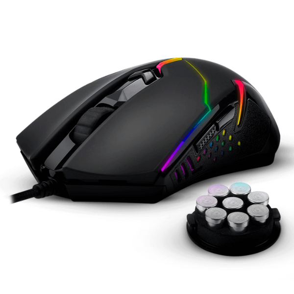 MOUSE GAMER REDRAGON USB M601 CENTROPHORUS 2 7200DPI 6 BOT SWITCH OMRON RGB PESO REGULAB NEGRO