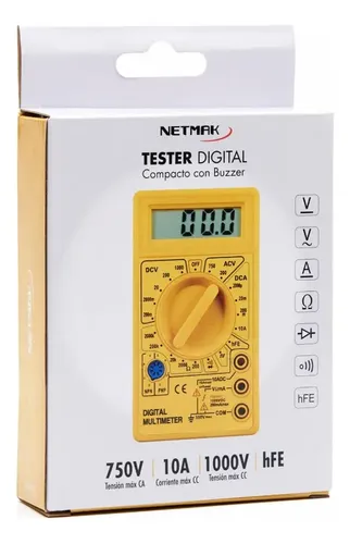 TESTER DIGITAL CON BUZZER Y CABLE NM-830  NETMAK