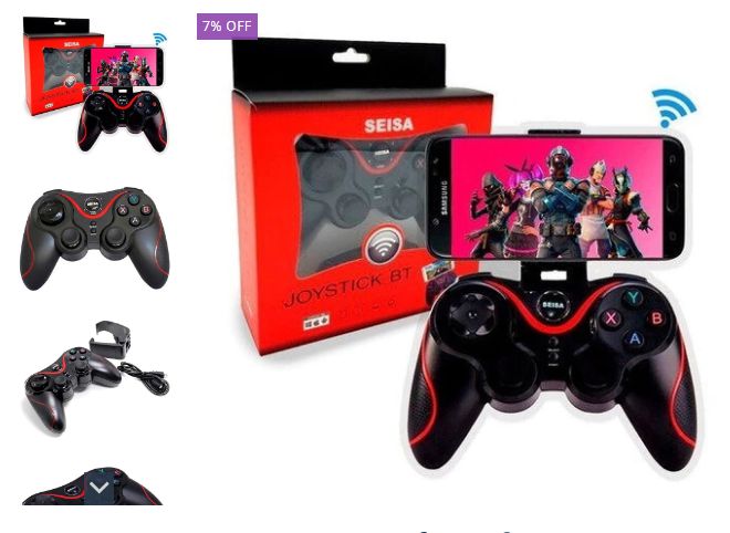 JOYSTICK BLUETOOTH SEISA NJP189 PC/360/PS3/PS4/ANDROID/IPHONE × 114820