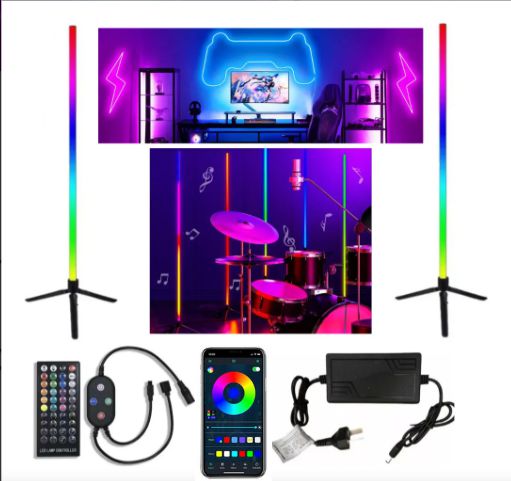 LAMPARA DE PIE RGB DE 1.5M (LAMPLED13B) C/CONTROL CABLE USBC