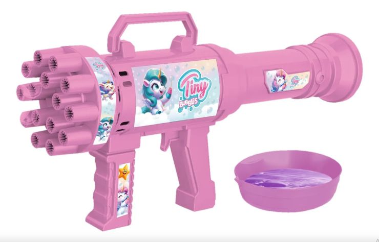 burbujero children bubble gun rosa