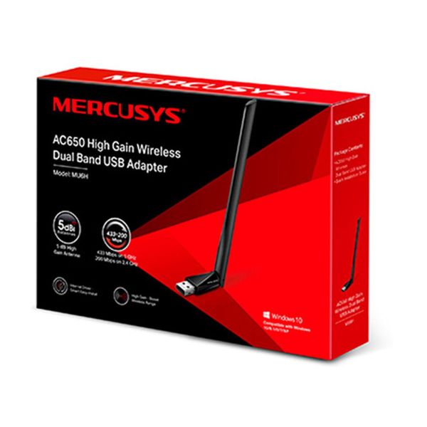 Placa De Red Inalámbrica MU6H Ac650 Dual Band Mercusys
